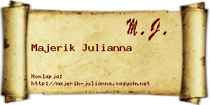 Majerik Julianna névjegykártya